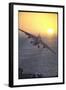 Jet Plane, A4D Skyhawk, Taking Off From USS Independence at Sunrise over Mediterranean Sea-John Dominis-Framed Photographic Print