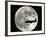 Jet Plane Passes in Front of the Full Moon Above Surfside, Florida-null-Framed Photographic Print