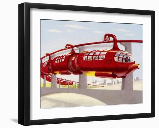 Jet-Propelled Monorail-null-Framed Art Print