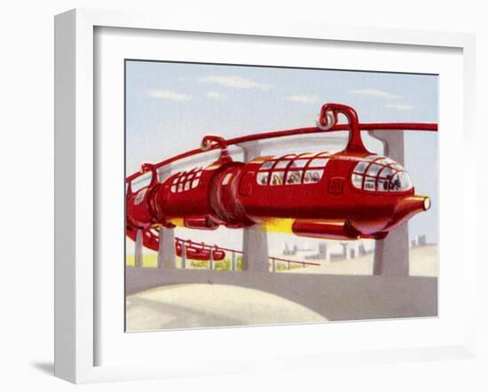 Jet-Propelled Monorail-null-Framed Art Print