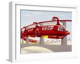Jet-Propelled Monorail-null-Framed Art Print