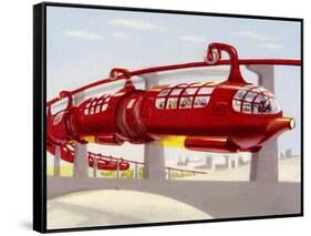 Jet-Propelled Monorail-null-Framed Stretched Canvas