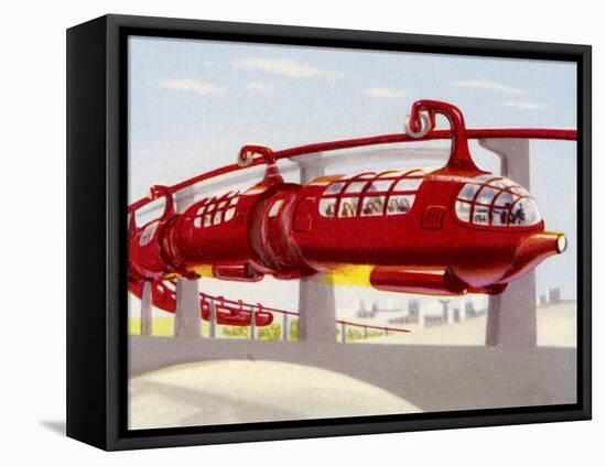 Jet-Propelled Monorail-null-Framed Stretched Canvas