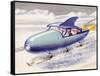 Jet-Propelled Snowmobile-null-Framed Stretched Canvas