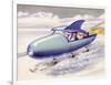 Jet-Propelled Snowmobile-null-Framed Art Print