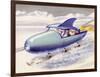 Jet-Propelled Snowmobile-null-Framed Art Print