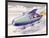 Jet-Propelled Snowmobile-null-Framed Art Print