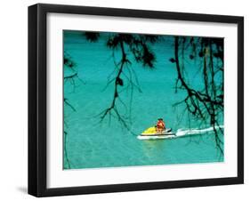 Jet Ski on the Sea at Konnos Beach, Protaras, Cypress-Petros Karadjias-Framed Premium Photographic Print