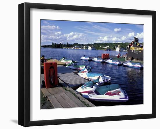 Jet Skis on Moosehead Lake, Northern Forest, Maine, USA-Jerry & Marcy Monkman-Framed Premium Photographic Print
