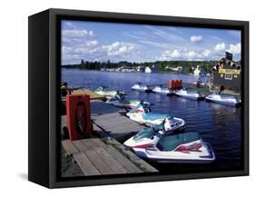 Jet Skis on Moosehead Lake, Northern Forest, Maine, USA-Jerry & Marcy Monkman-Framed Stretched Canvas