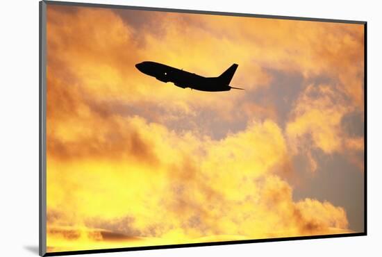 Jet Taking Off from Seatac International Airport-Paul Souders-Mounted Photographic Print