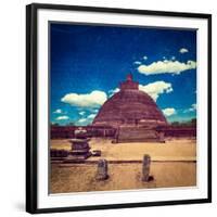 Jetavaranama Dagoba  (Stupa). Anuradhapura, Sri Lanka-f9photos-Framed Photographic Print