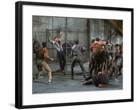 Jets and Sharks Fight, Scene from West Side Story-Gjon Mili-Framed Premium Photographic Print