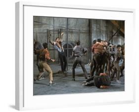 Jets and Sharks Fight, Scene from West Side Story-Gjon Mili-Framed Premium Photographic Print