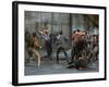 Jets and Sharks Fight, Scene from West Side Story-Gjon Mili-Framed Premium Photographic Print