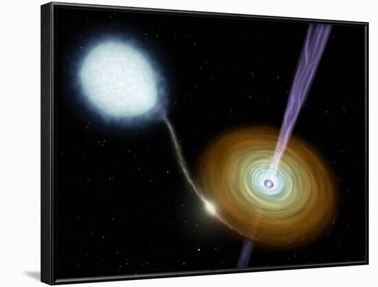 Jets of Material Shooting out from the Neutron Star in the Binary System 4U 0614+091-Stocktrek Images-Framed Photographic Print