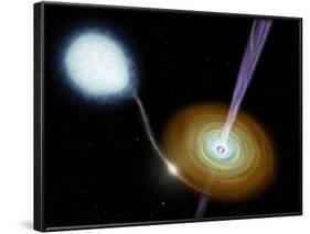 Jets of Material Shooting out from the Neutron Star in the Binary System 4U 0614+091-Stocktrek Images-Framed Photographic Print
