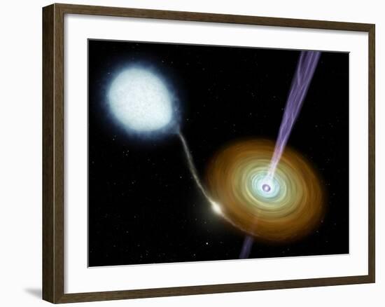 Jets of Material Shooting out from the Neutron Star in the Binary System 4U 0614+091-Stocktrek Images-Framed Photographic Print