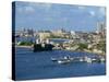 Jetties, Harbour and Skyline of the City of Cartagena in Colombia, South America-Ken Gillham-Stretched Canvas