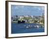 Jetties, Harbour and Skyline of the City of Cartagena in Colombia, South America-Ken Gillham-Framed Photographic Print