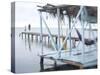 Jetty and Hammocks, Caye Caulker, Belize-Russell Young-Stretched Canvas