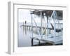 Jetty and Hammocks, Caye Caulker, Belize-Russell Young-Framed Photographic Print