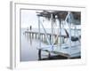 Jetty and Hammocks, Caye Caulker, Belize-Russell Young-Framed Photographic Print