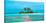 Jetty and Maldivian island-Pangea Images-Stretched Canvas