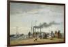 Jetty and Wharf at Trouville, 1863-Eugene Louis Boudin-Framed Giclee Print