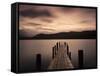 Jetty at Brandelhow Bay, Derwent Water, Lake District National Park, Cumbria, England-null-Framed Stretched Canvas