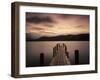 Jetty at Brandelhow Bay, Derwent Water, Lake District National Park, Cumbria, England-null-Framed Photographic Print