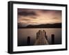 Jetty at Brandelhow Bay, Derwent Water, Lake District National Park, Cumbria, England-null-Framed Photographic Print