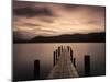 Jetty at Brandelhow Bay, Derwent Water, Lake District National Park, Cumbria, England-null-Mounted Photographic Print