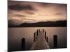 Jetty at Brandelhow Bay, Derwent Water, Lake District National Park, Cumbria, England-null-Mounted Photographic Print