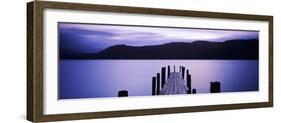 Jetty at Brandelhow Bay, Derwent Water, Lake District National Park, Cumbria, England-null-Framed Photographic Print