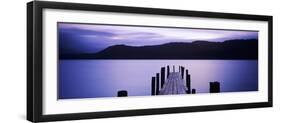 Jetty at Brandelhow Bay, Derwent Water, Lake District National Park, Cumbria, England-null-Framed Photographic Print