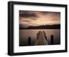 Jetty at Brandelhow Bay, Derwent Water, Lake District National Park, Cumbria, England-null-Framed Photographic Print