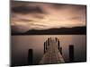 Jetty at Brandelhow Bay, Derwent Water, Lake District National Park, Cumbria, England-null-Mounted Photographic Print