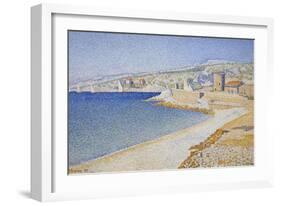 Jetty at Cassis, Opus 198-Paul Signac-Framed Art Print