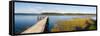 Jetty at Lake Mahinapua, West Coast, South Island, New Zealand, Pacific-Matthew Williams-Ellis-Framed Stretched Canvas