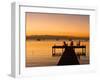 Jetty at Sunset, Caye Caulker, Belize-Russell Young-Framed Photographic Print