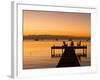 Jetty at Sunset, Caye Caulker, Belize-Russell Young-Framed Photographic Print