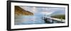 Jetty in a Lake with a Mountain Range in the Background, Lake Atitlan, San Marcos-null-Framed Photographic Print