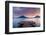 Jetty in a lake with a mountain range in the background, Lake Atitlan, Santa Cruz La Laguna, Wes...-null-Framed Photographic Print