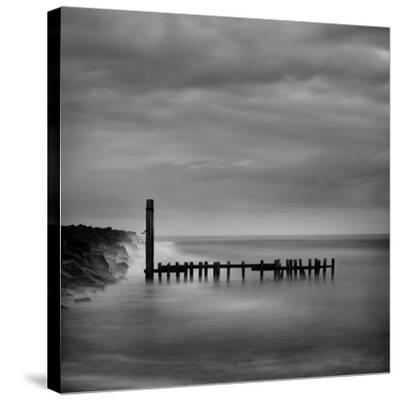 'Jetty in Black and White' Stretched Canvas Print Shane Settle