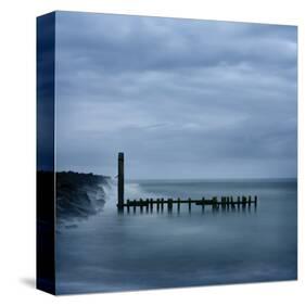 Jetty in Blue-Shane Settle-Stretched Canvas