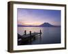 Jetty, Lake Atitlan and Volcano San Pedro, Dawn, Guatemala-Michele Falzone-Framed Photographic Print