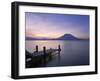 Jetty, Lake Atitlan and Volcano San Pedro, Dawn, Guatemala-Michele Falzone-Framed Photographic Print