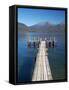 Jetty, Lake Te Anau, Fjordland, South Island, New Zealand-David Wall-Framed Stretched Canvas