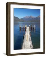 Jetty, Lake Te Anau, Fjordland, South Island, New Zealand-David Wall-Framed Photographic Print